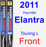 Front Wiper Blade Pack for 2011 Hyundai Elantra - Vision Saver