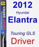 Driver Wiper Blade for 2012 Hyundai Elantra - Vision Saver