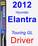 Driver Wiper Blade for 2012 Hyundai Elantra - Vision Saver