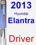 Driver Wiper Blade for 2013 Hyundai Elantra - Vision Saver