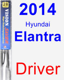 Driver Wiper Blade for 2014 Hyundai Elantra - Vision Saver