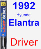 Driver Wiper Blade for 1992 Hyundai Elantra - Vision Saver