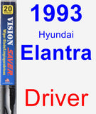 Driver Wiper Blade for 1993 Hyundai Elantra - Vision Saver