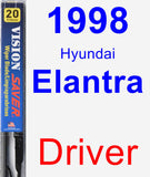 Driver Wiper Blade for 1998 Hyundai Elantra - Vision Saver