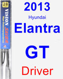 Driver Wiper Blade for 2013 Hyundai Elantra GT - Vision Saver