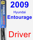 Driver Wiper Blade for 2009 Hyundai Entourage - Vision Saver