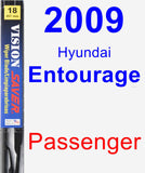 Passenger Wiper Blade for 2009 Hyundai Entourage - Vision Saver