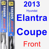 Front Wiper Blade Pack for 2013 Hyundai Elantra Coupe - Vision Saver