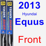 Front Wiper Blade Pack for 2013 Hyundai Equus - Vision Saver