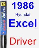 Driver Wiper Blade for 1986 Hyundai Excel - Vision Saver