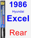 Rear Wiper Blade for 1986 Hyundai Excel - Vision Saver