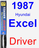 Driver Wiper Blade for 1987 Hyundai Excel - Vision Saver