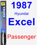 Passenger Wiper Blade for 1987 Hyundai Excel - Vision Saver