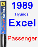 Passenger Wiper Blade for 1989 Hyundai Excel - Vision Saver