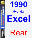 Rear Wiper Blade for 1990 Hyundai Excel - Vision Saver