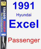 Passenger Wiper Blade for 1991 Hyundai Excel - Vision Saver