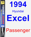 Passenger Wiper Blade for 1994 Hyundai Excel - Vision Saver