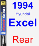 Rear Wiper Blade for 1994 Hyundai Excel - Vision Saver