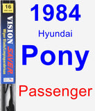 Passenger Wiper Blade for 1984 Hyundai Pony - Vision Saver