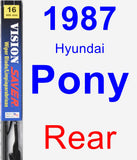 Rear Wiper Blade for 1987 Hyundai Pony - Vision Saver