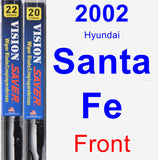 Front Wiper Blade Pack for 2002 Hyundai Santa Fe - Vision Saver