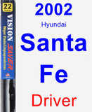 Driver Wiper Blade for 2002 Hyundai Santa Fe - Vision Saver