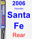 Rear Wiper Blade for 2006 Hyundai Santa Fe - Vision Saver