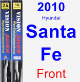 Front Wiper Blade Pack for 2010 Hyundai Santa Fe - Vision Saver