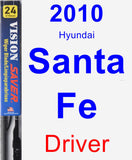 Driver Wiper Blade for 2010 Hyundai Santa Fe - Vision Saver