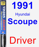 Driver Wiper Blade for 1991 Hyundai Scoupe - Vision Saver