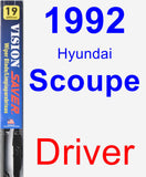 Driver Wiper Blade for 1992 Hyundai Scoupe - Vision Saver