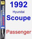 Passenger Wiper Blade for 1992 Hyundai Scoupe - Vision Saver