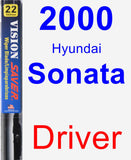 Driver Wiper Blade for 2000 Hyundai Sonata - Vision Saver