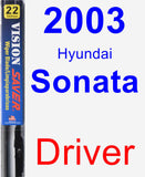 Driver Wiper Blade for 2003 Hyundai Sonata - Vision Saver