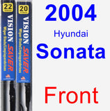 Front Wiper Blade Pack for 2004 Hyundai Sonata - Vision Saver