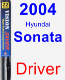 Driver Wiper Blade for 2004 Hyundai Sonata - Vision Saver