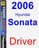 Driver Wiper Blade for 2006 Hyundai Sonata - Vision Saver