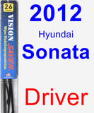 Driver Wiper Blade for 2012 Hyundai Sonata - Vision Saver