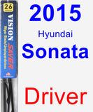 Driver Wiper Blade for 2015 Hyundai Sonata - Vision Saver