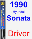 Driver Wiper Blade for 1990 Hyundai Sonata - Vision Saver