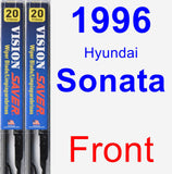 Front Wiper Blade Pack for 1996 Hyundai Sonata - Vision Saver