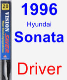 Driver Wiper Blade for 1996 Hyundai Sonata - Vision Saver