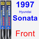 Front Wiper Blade Pack for 1997 Hyundai Sonata - Vision Saver