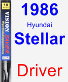 Driver Wiper Blade for 1986 Hyundai Stellar - Vision Saver