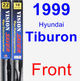Front Wiper Blade Pack for 1999 Hyundai Tiburon - Vision Saver