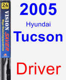 Driver Wiper Blade for 2005 Hyundai Tucson - Vision Saver