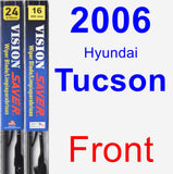 Front Wiper Blade Pack for 2006 Hyundai Tucson - Vision Saver