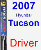 Driver Wiper Blade for 2007 Hyundai Tucson - Vision Saver