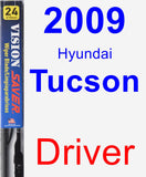 Driver Wiper Blade for 2009 Hyundai Tucson - Vision Saver