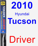 Driver Wiper Blade for 2010 Hyundai Tucson - Vision Saver